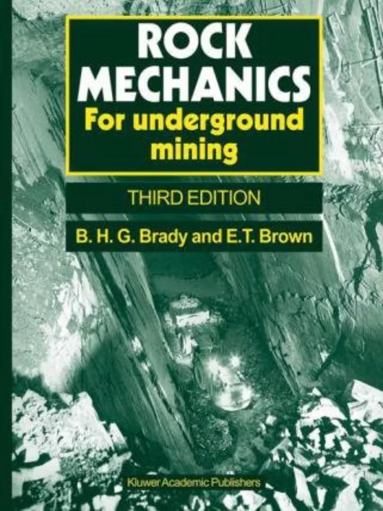 Rock Mechanics For Underground Mining