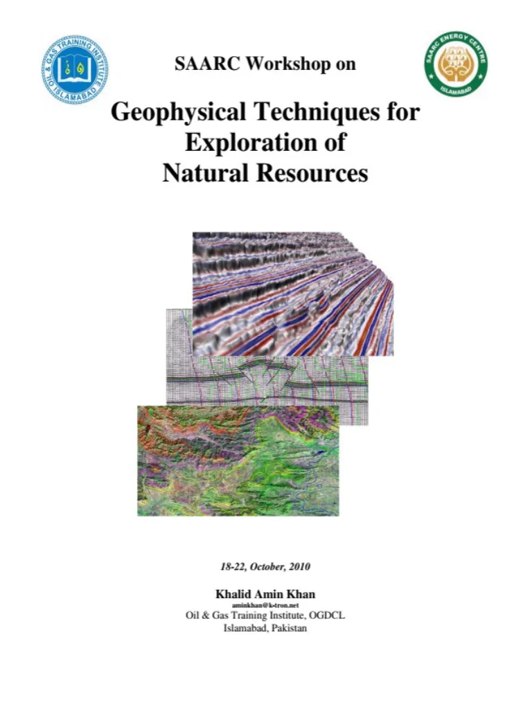 Geophysical Techniques for Exploration of Natural Resources